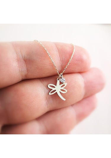 Altın Pırlantalı Minik Yusufçuk Kolye As1583Pkl Altınsepeti