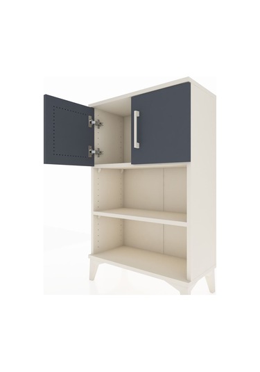 Arges Komodin 2 Raflı 2 Kapaklı 60x30x96 Aytaşı-antrasit Aytaşı