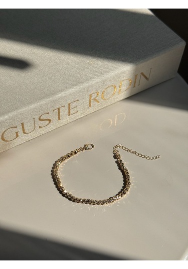 Dorika Gold Kadın Çelik Bileklik Altın Renk Şık Tasarım Altın