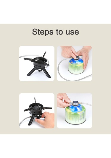 Nurgaz-açık Kamp Metal Sobalar Taşınabilir Piknik Barbekü,y27515 Siyah