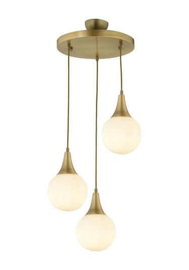 Apliqa Damla 3'lü Yuvarlak Eskitme Modern Avize