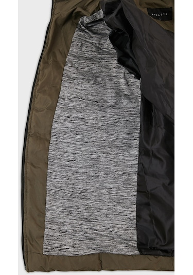 Buratti Dik Yaka Fermuarlı Cepli Slim Fit Şişme Erkek Mont 649002 Haki