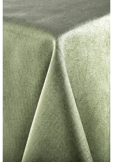 Hedef Okey Kadife (Flok) Kaydırmaz Kare  Haki Yeşil Oyun Masası Örtüsü