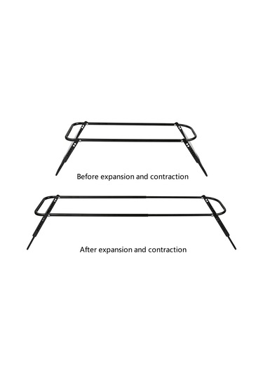 Halın Geri Çekilebilir Izgara Masa Taşınabilir Mini Soba Raf Braketi Katlanır Kamp Masası Siyah