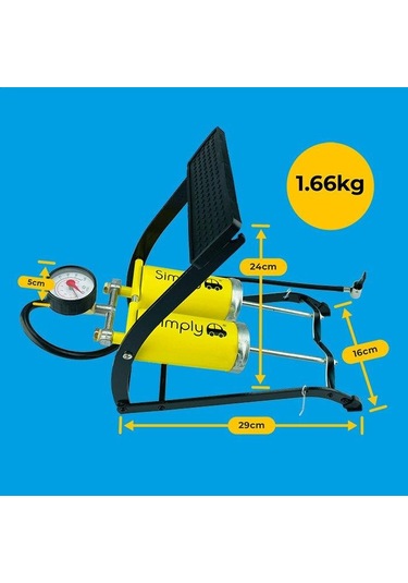 Simply Brands Basinç Göstergeli Çift Pistonlu Ayak Pompasi