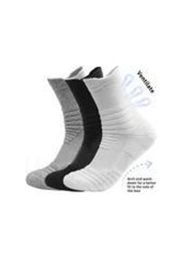 Monyee Erkekler İçin 12 Çift Spor Çorap - Basketbol & Koşu İçin Kalın Pedli, Nane Desenli, Teri Emici Ve Konforlu Orta Boy Diğer