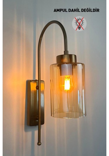 Vetra Bal Rengi Cam Aplik Duvar Lambası Modern Otel Cafe Vintage Salon Yatak Odası Merdiven Retro Bal