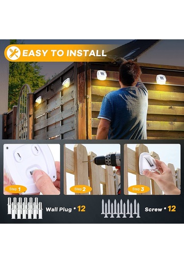 Singree 2'li Paket Güneş Enerjili Led Dış Mekan Aydınlatma, Su Geçirmez Bahçe Ve Merdiven Aydınlatması