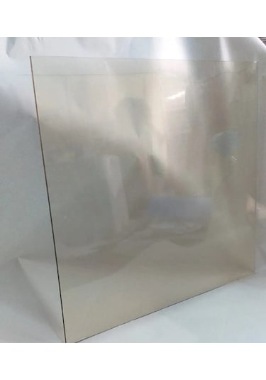 50 X 50 Yüksek Isıya Dayanıklı Şömine Kuzine Soba Camı 4 Mm - Seramik Cam Bal Rengi, Şeffaf