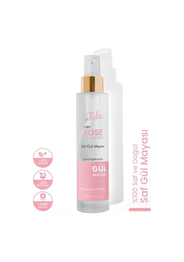 Tala Gül Mayası Gözenek Sıkılaştırıcı Aydınlatıcı Ve Arındırıcı %100 Saf Gül Suyu Tonik 100 ML