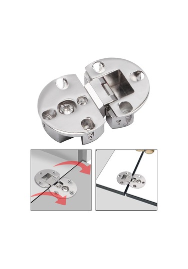 Suntek 2x Flip Menteşeler Pürüzsüz Yuvarlak Kenar Mobilya Gümüş