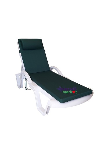 Mirzademarket Şezlong Minderi Lüks Su Geçirmez Kumaş Fermuarlı-Petrol