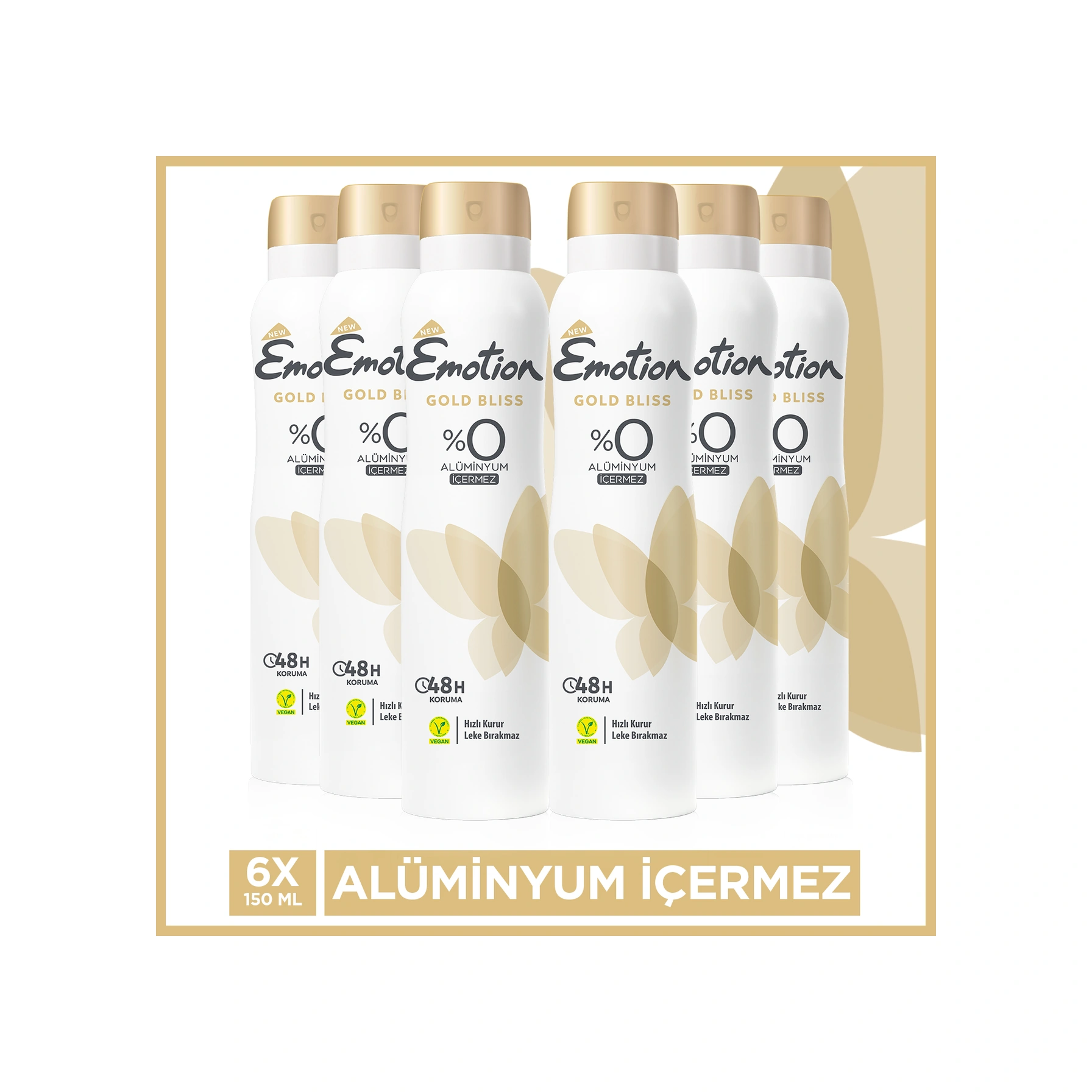 Emotion Gold Bliss Kadın Deodorant 6x150 Ml