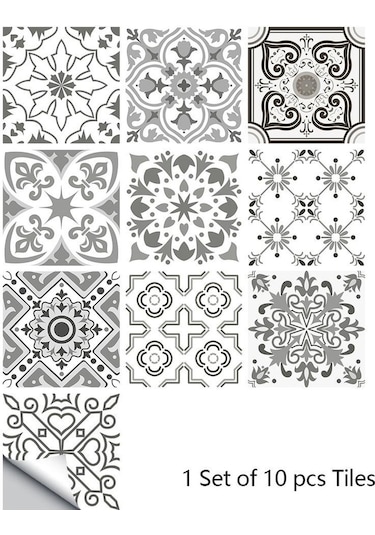 Yeşil 10 Adet Retro Desen Mat Yüzey Fayansları Etiket Transferleri Kapakları Mutfak Ban Zemin Dayanıklı Duvar Sticker Dğ. 56865532 Diğer