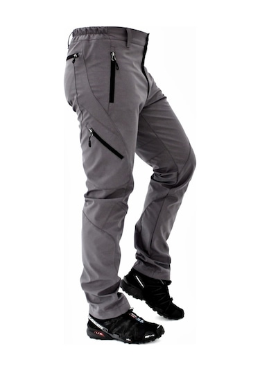 Mudwill Gri Windblock Softshell Polarsız Outdoor Pantolon Gri