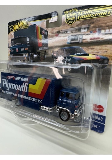 Hot Wheels Team Transport Dan Gurney S 70 Plymouth Aar Cuda 1/64 Model Araba