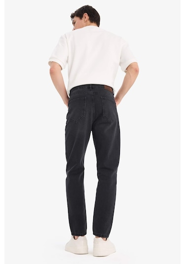 DeFacto %100 Pamuk 90's Slim Fit Dar Kalıp Yüksek Bel Dar Paça Jean Pantolon D6612AX25SPNM40