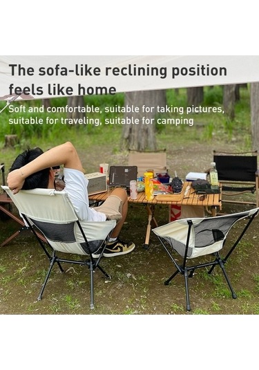 Novahub Küçük Açık Kamp Eğlence Plajı Portatif Katlanır Sandalye Gri Siyah Beyaz Beyaz