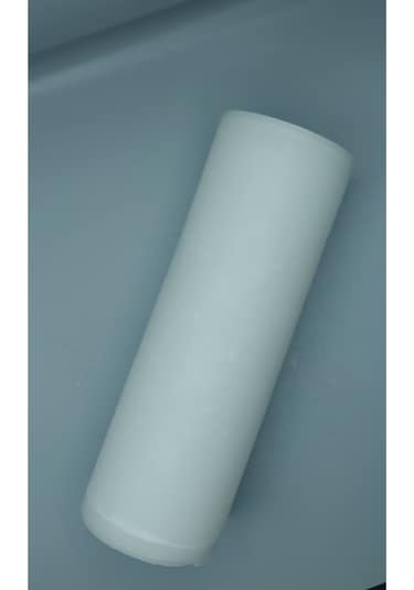 11 Gün Yanma Süreli Çap:10 Cm Boy:30 Silindir Mum Cm Soya Parafinli Beyaz, Dekoratif Mum Beyaz