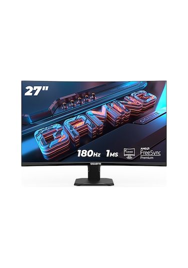 Gigabyte GS27FC 27" 1 MS 180 Hz Full HD Curved VA LED Monitör