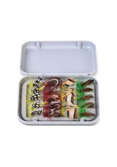 Ebitda Çeşitli Renk Kancalarla 20/100 Parça Fly Olta Takımı Seti Sinek Balıkçılığı Aksesuarları, Renkli Ve Tam Donanımlı