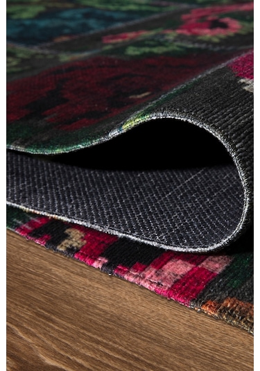 Efes 2302 Patchwork Yumuşak Doku Leke Tutmayan Modern Halı Kilim Çok Renkli