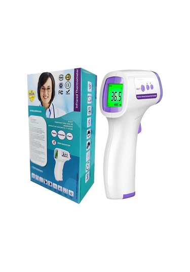 Dijital Kızılötesi Alın Termometresi Ateş Temassız Klinik Elektronik Tıbbi Bebek Temassız Sıcaklık Ölçer Yetişkin Lavanta