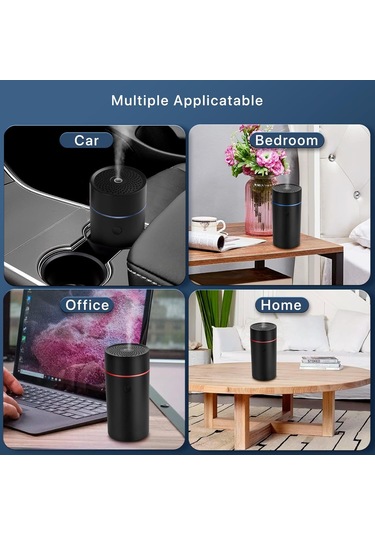 Suofeng Araba İçin Usb Hava Temizleyici Buharlandırabici Siyah 5v Portavasoya Uyumlu