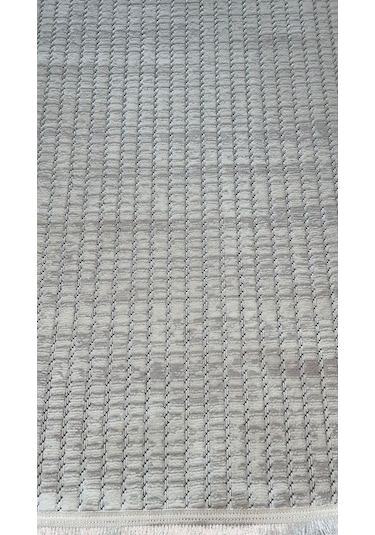 Loft Krem Bohem İskandinav Sisal Pamuk Taban Yıkanabilir Özel Kesim Kaymaz Salon Mutfak Krem/gri