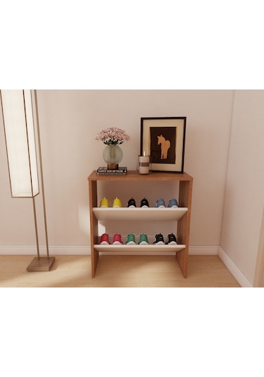 Göktepe Ayakkabı Dolabı M.kiraz-beyaz Kahverengi