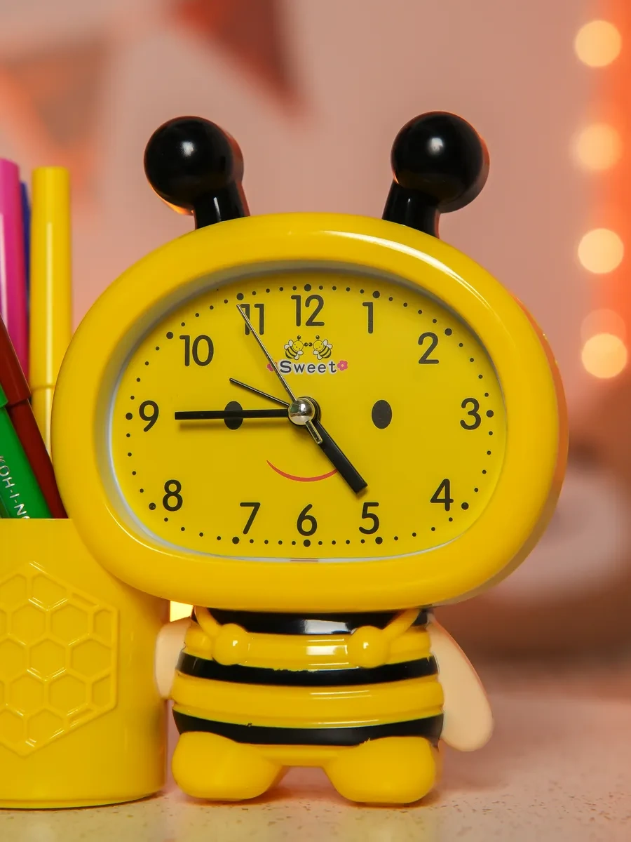 Simalend Okul İçin Çocuklara Yönelik Masaüstü Alarm Saati Ve Organizatör. 12494556 Gri