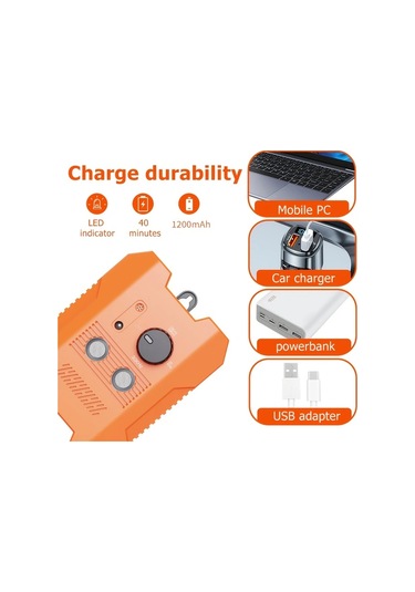 Willowhaven Turuncu Siyah Havai Köpek Havlama Kontrol Cihazı Ses Dalgası Teknolojili İç Ve Dış Mekan