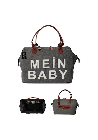 Hastane Çıkışı Anne Bebek Bakım Çantası Açık Gri