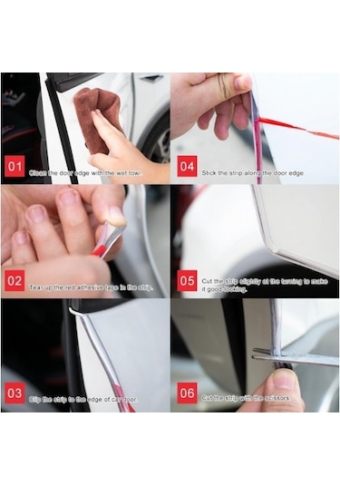 Kapı Koruma Fitili Çarpma Çizilme Önleyici Siyah 5 Metre