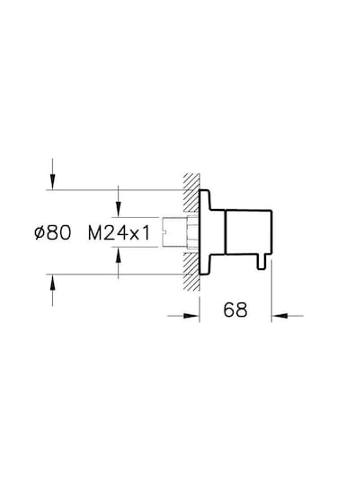 Vitra Ankastre Stop Valf Sıva Üstü Grubu Krom A41458