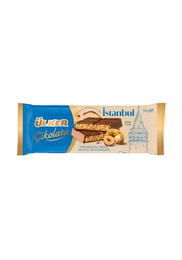 Ülker İstanbul Fındıklı Sütlü Çikolata 93 G X 12 Adet Gerçek Fındıklı Lezzet