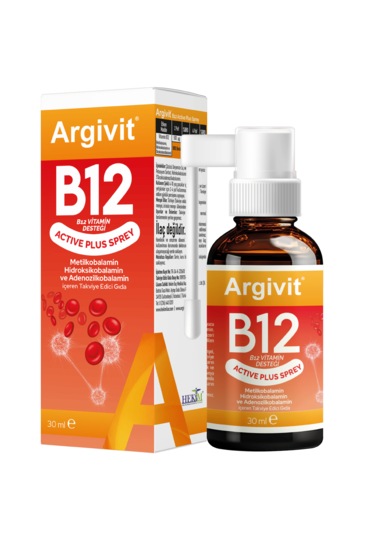 Argivit Active Plus B12 Vitamin Sprey 3 x 30 ML