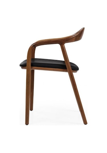 Zodiac Exclusive Yılan Ahşap Sandalye Ceviz - Siyah