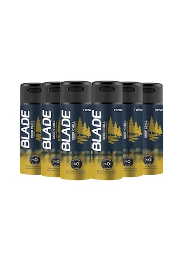 Blade Deep Chill Deodorant 6 x 150 ML