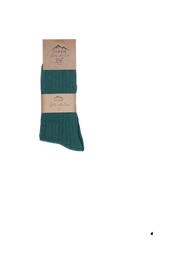 Fonem Kadın Likralı Derby Yünlü Çorap Fo 8004 Yeşil