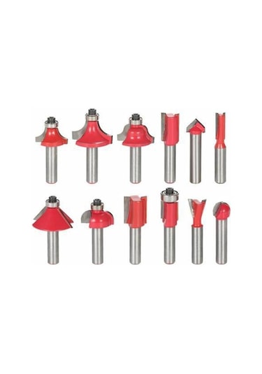 Freze Uç Seti.Takımı.Ahşap Oyma 12 Parça Şaft Mil Çapı 6 Mm