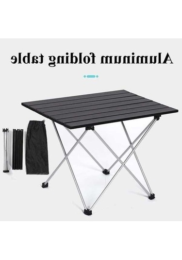 Bloomnest Yük Taşınabilir Mavi Sehpası, Plastik Piknik Mekan Masası, Kamp İç/dış Alüminyum 57x41x40cm 25kg & - Tr Mavi Mavi