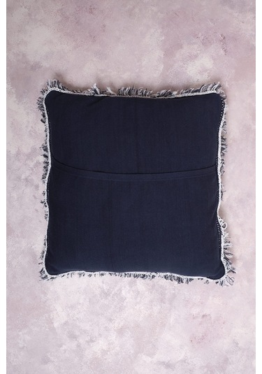 Peraluna Zebra Pıllow %100 Organik Pamuk Triko Yastık Kılıfı 45x45 Cm Lacivert - Lacivert