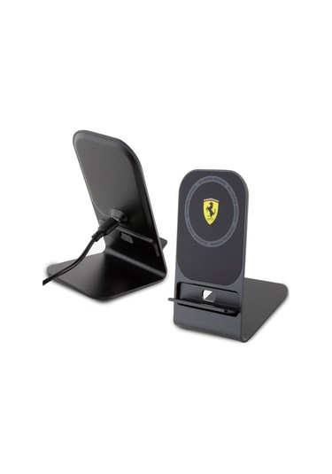 Ferrari Lisanslı Katlanabilir Baskılı Shield Logolu Standlı Magnetik Kablosuz Şarj Standı