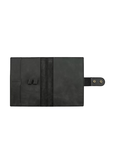 A5 Defter Ve Ajanda Kılıfı - %100 Rainbow Deri - Ko10001 - Antrasit Antrasit