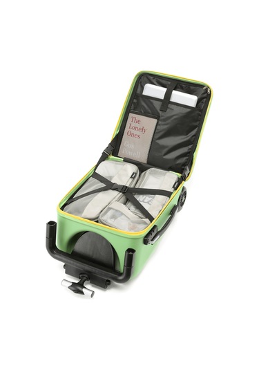 Monster Kids Ride-on Çocuk Valizi- Binilebilir, Düşme Engelleyici Yeşil