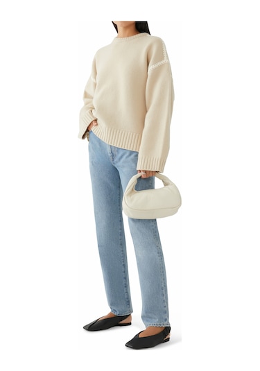 Loulou Studio Düz Kesim Kot Pantolon Light Blue