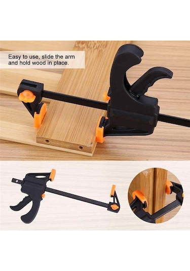 Jms F Tipi Kelepçe Hızlı Cırcır Serbest Bırakma Hızı Sıkma Ahşap Marangoz Aracı