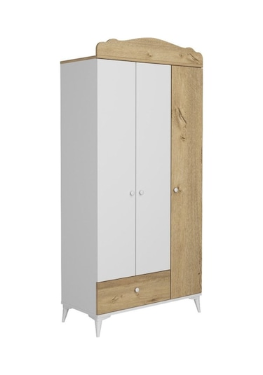 Baby Darling Sansa 3 Kapaklı Dolap Meşe Meşe