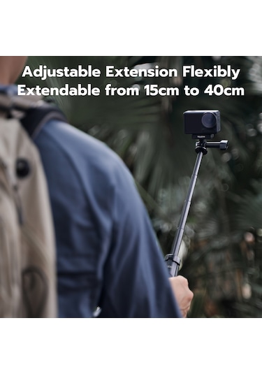 Springsun Telesın S1-mnp-01 Spor Kamera İçin 2'li 1 Ayaklı Tripod - 40cm Maksimum Uzunluk, Alüminyum, Siyah - Vlog Ve Canlı Yayın İçin Sabit Tutucu